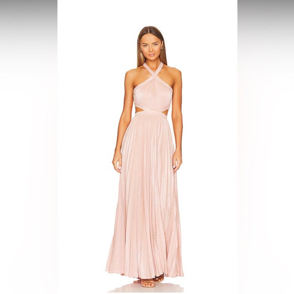 BCBGeneration Dresses & Skirts - BCBMAXAZRIA Metallic Evening Gown in Bare Pink brand new with tag
